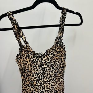 Faithful the brand leopard print midi dress size 4